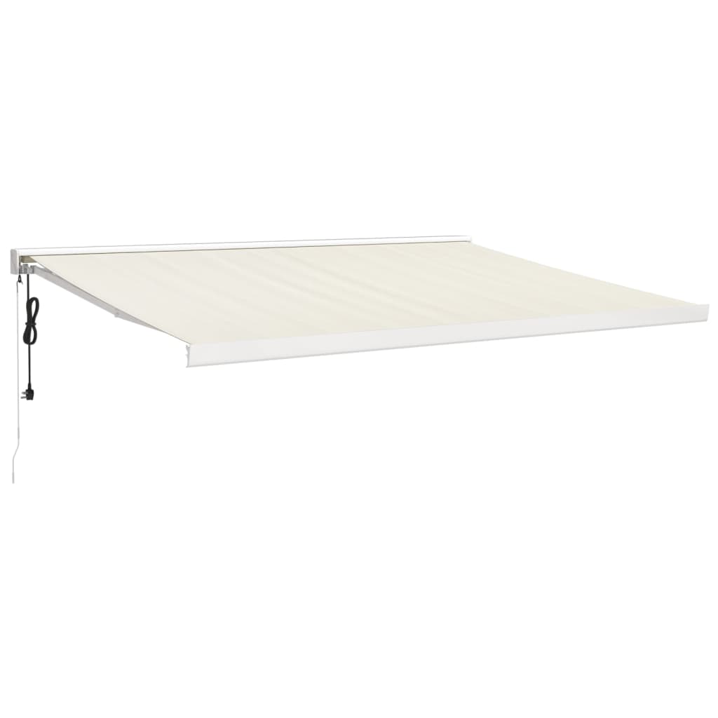 VidaXL Ausziehbare Markise 4,5x3 m Stoff und Aluminium cremefarben
