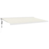 VidaXL Ausziehbare Markise 5x3 m Stoff und Aluminium Creme