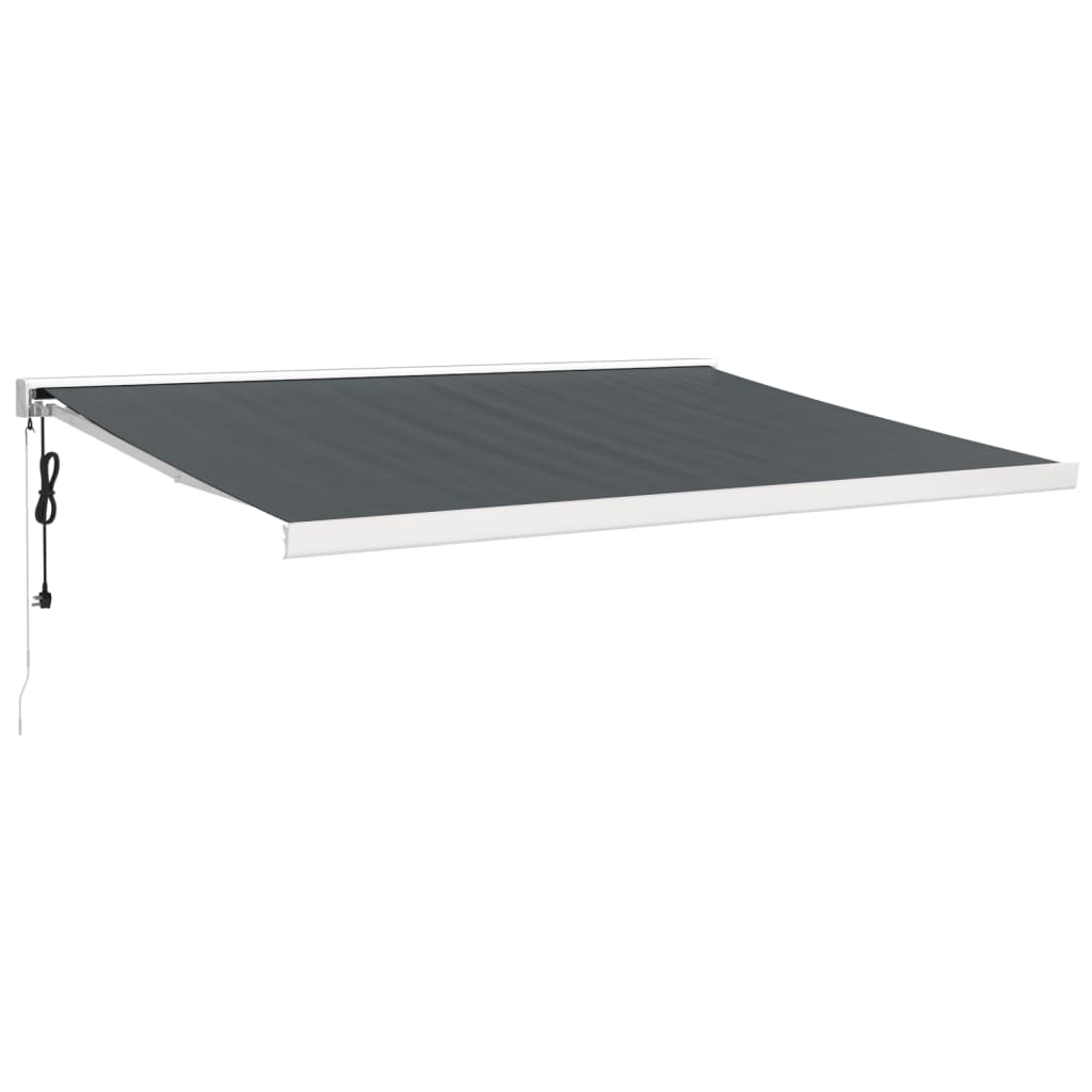 VidaXL Ausziehbare Markise 4x3 m Stoff und Aluminium Anthrazit