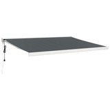 VidaXL Ausziehbare Markise 4,5x3 m Stoff und Aluminium Anthrazit
