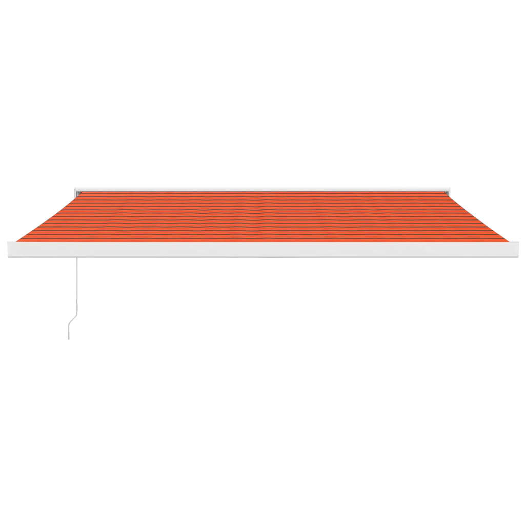 VidaXL Ausziehbare Markise 4x3 m Stoff und Aluminium Orange und Braun