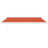 VidaXL Ausziehbare Markise 4x3 m Stoff und Aluminium Orange und Braun