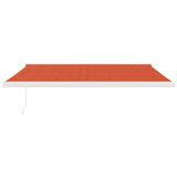 VidaXL Ausziehbare Markise 4,5x3 m Stoff und Aluminium Orange und Braun