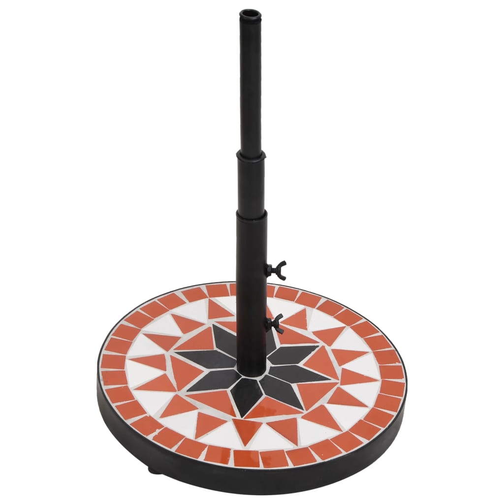 Vidaxx Sonnenschirmständer rund 12 kg terrakottaweiß