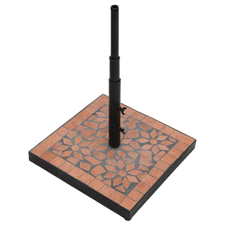 Vidaxx Sonnenschirmständer quadratisch 12 kg terrakottafarben