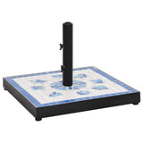 Vidaxx Sonnenschirmständer quadratisch 12 kg blau und weiß