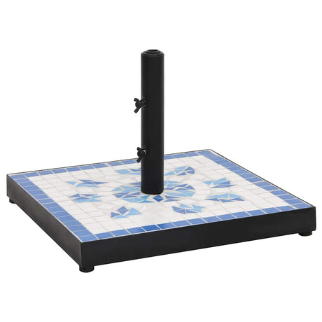 Vidaxx Sonnenschirmständer quadratisch 12 kg blau und weiß