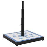 Vidaxx Sonnenschirmständer quadratisch 12 kg blau und weiß