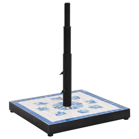 Vidaxx Sonnenschirmständer quadratisch 12 kg blau und weiß
