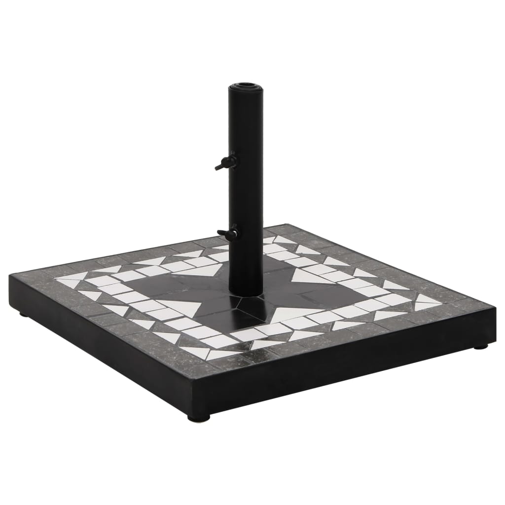 Vidaxx Sonnenschirmständer quadratisch 12 kg schwarz und weiß
