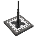 Vidaxx Sonnenschirmständer quadratisch 12 kg schwarz und weiß