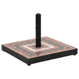 Vidaxx Sonnenschirmständer quadratisch 12 kg terrakottafarben weiß