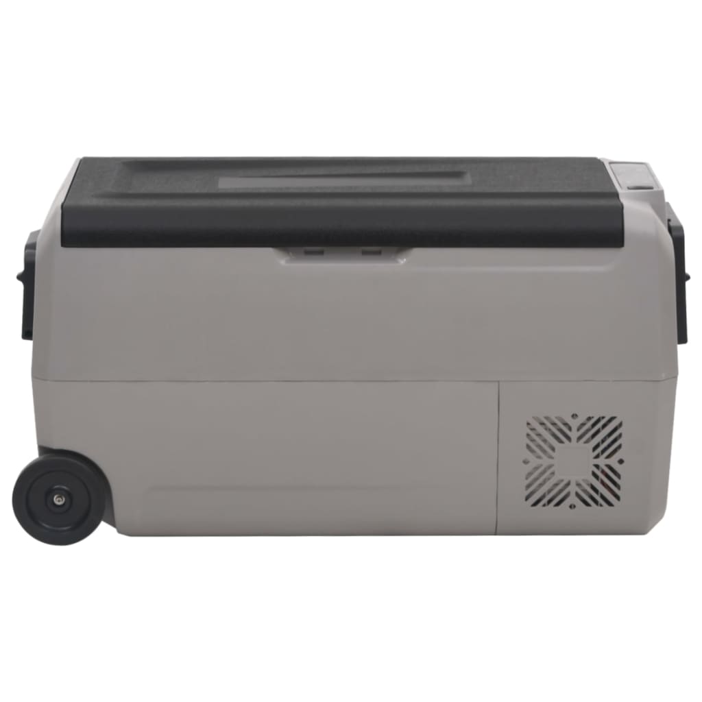 Vidaxx Kühlbox mit Rollen und Griff 50 l Polypropylen schwarz und grau