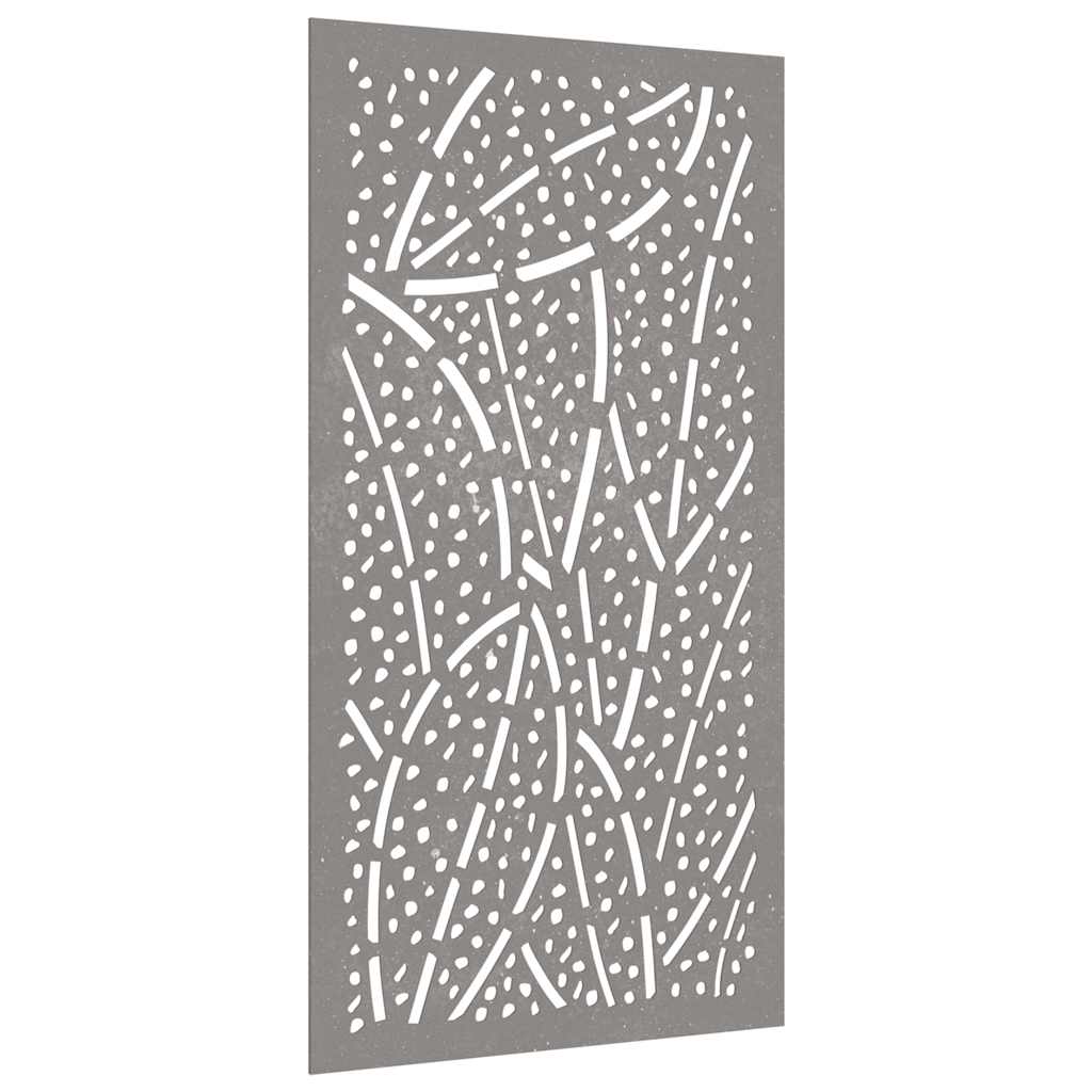 Vidaxxl Wanddekoration Gartenblattdesign 105x55 cm Cortenstahl