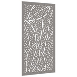 Vidaxxl Wanddekoration Gartenblattdesign 105x55 cm Cortenstahl