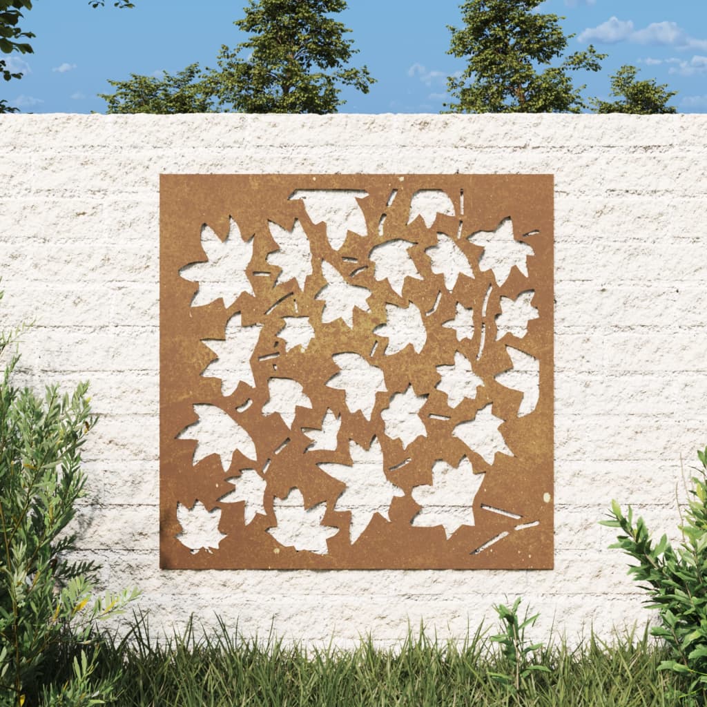 Vidaxl Wall Decoration Garden Esdounnowlad Design 55x55 cm Cortenstaal