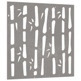 Vidaxxl Wanddekoration Garten Bambus Design 55x55 cm Cortenstahl