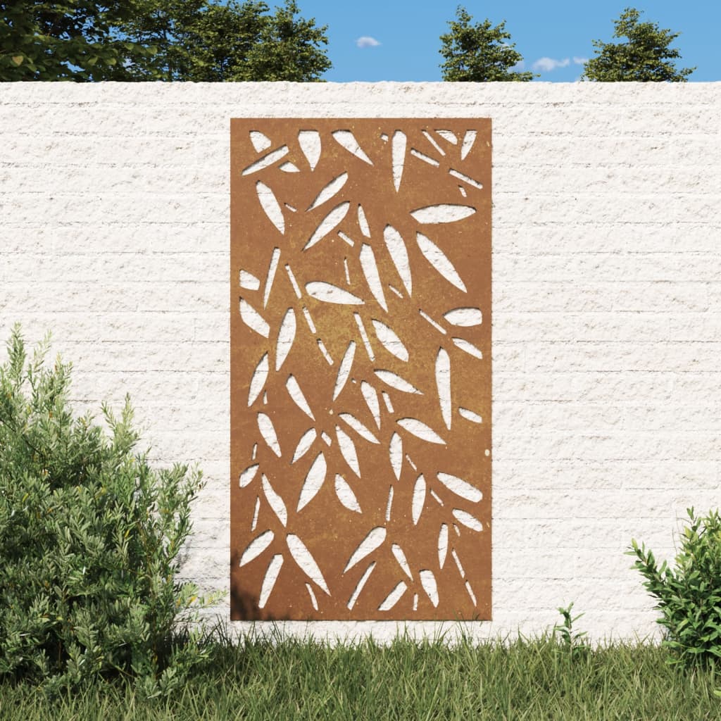 Vidaxl Wall Decoration Garden Bamo Bool Design 105x55 cm Cortenstaal