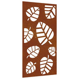 Vidaxxl Wanddekoration Gartenblattdesign 105x55 cm Cortenstahl