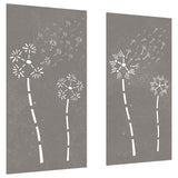 Vidaxl Wall Decoration Garden 2 St Projekt kwiatowy 105x55 cm Cortenstaal