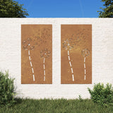 Vidaxl Wall Decoration Garden 2 St Projekt kwiatowy 105x55 cm Cortenstaal