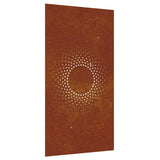 VidaXL Wanddekoration Gartensonnendesign 105x55 cm Cortenstahl