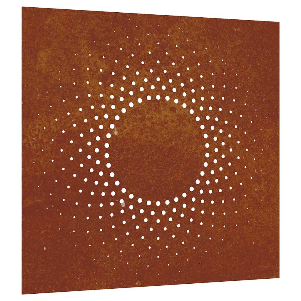 VidaXL Wanddekoration Gartensonnendesign 55x55 cm Cortenstahl