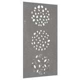 Vidaxxl Wanddekoration Gartenblattdesign 105x55 cm Cortenstahl