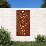 Vidaxxl Wanddekoration Gartenblattdesign 105x55 cm Cortenstahl
