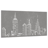 Vidaxxl Wanddekoration Garten Skyline Design 105x55 cm Cortenstahl