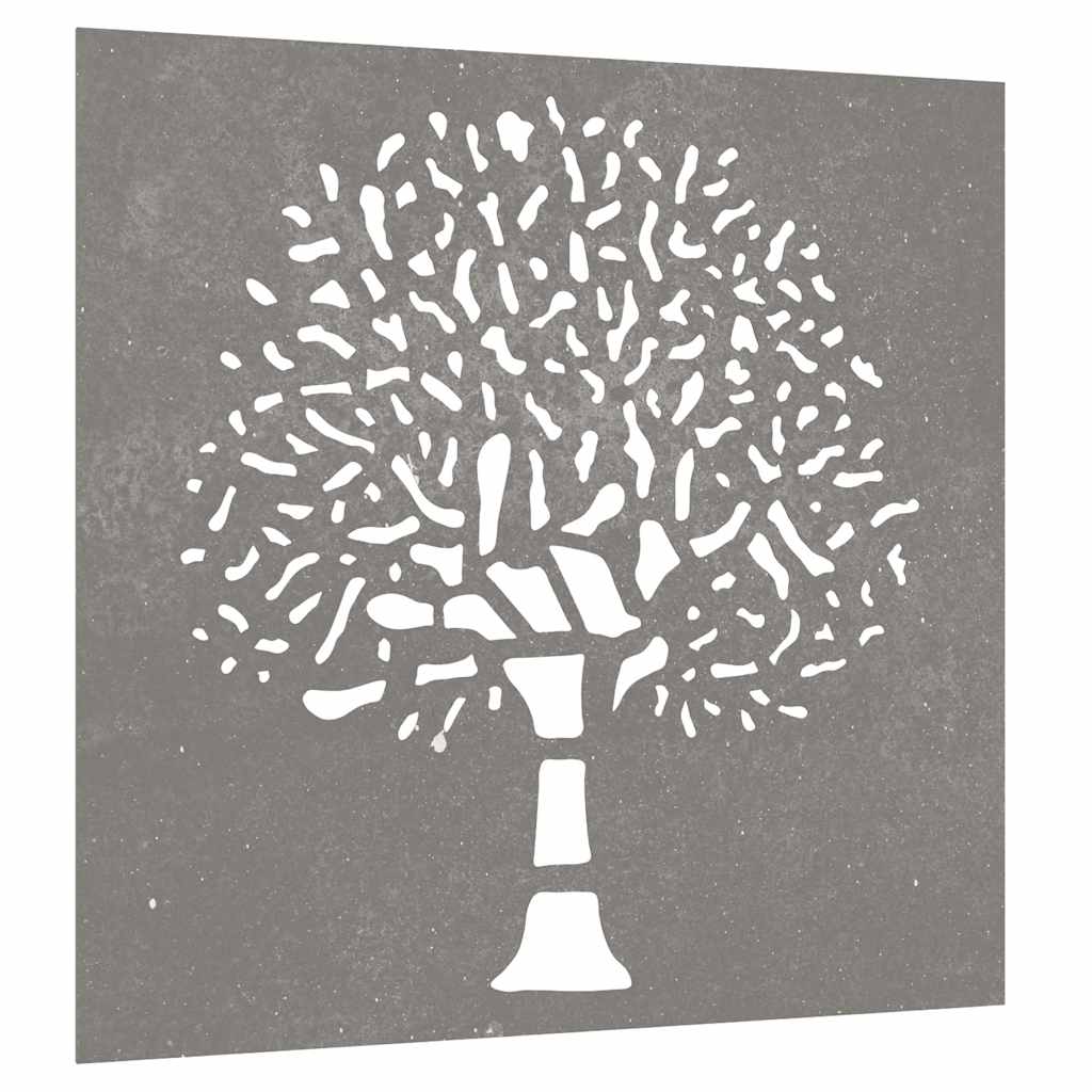 VidaXL Wanddekoration Gartenbaum Design 55x55 cm Cortenstahl