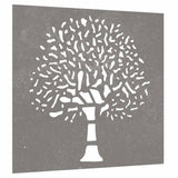 VidaXL Wanddekoration Gartenbaum Design 55x55 cm Cortenstahl