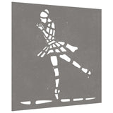 Vidaxl Wall Decoration Ballet Dancer Design 55x55 cm Corten Steel