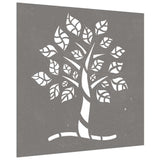 VidaXL Wanddekoration Gartenbaum Design 55x55 cm Cortenstahl