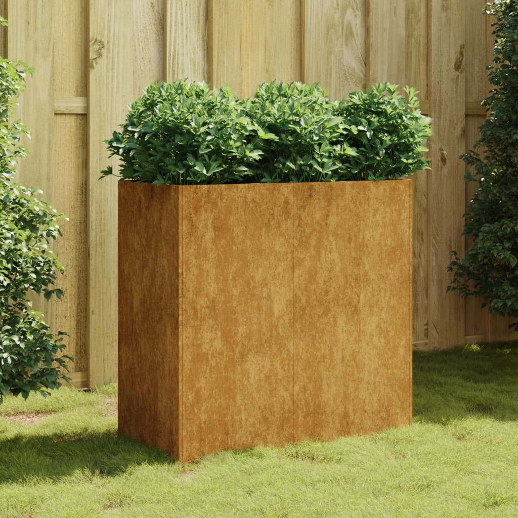 VidaXL Planning box 80x40x80 cm Corten steel