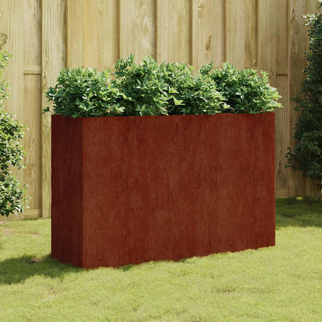 VidaXL Pflanzgefäß erhöht 120x40x80 cm Cortenstahl