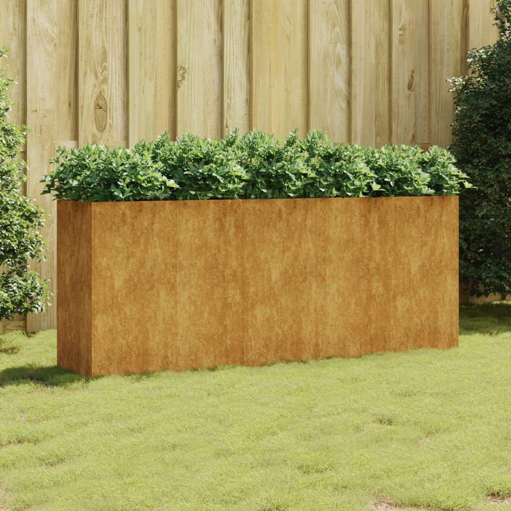 Vidaxl Planter hævet 200x40x80 cm corten stål