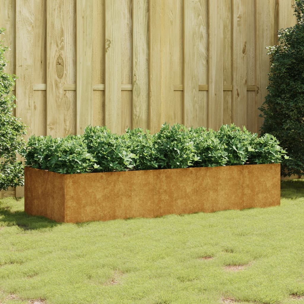 Vidaxl Planter surélevé 200x80x40 cm Corten Steel