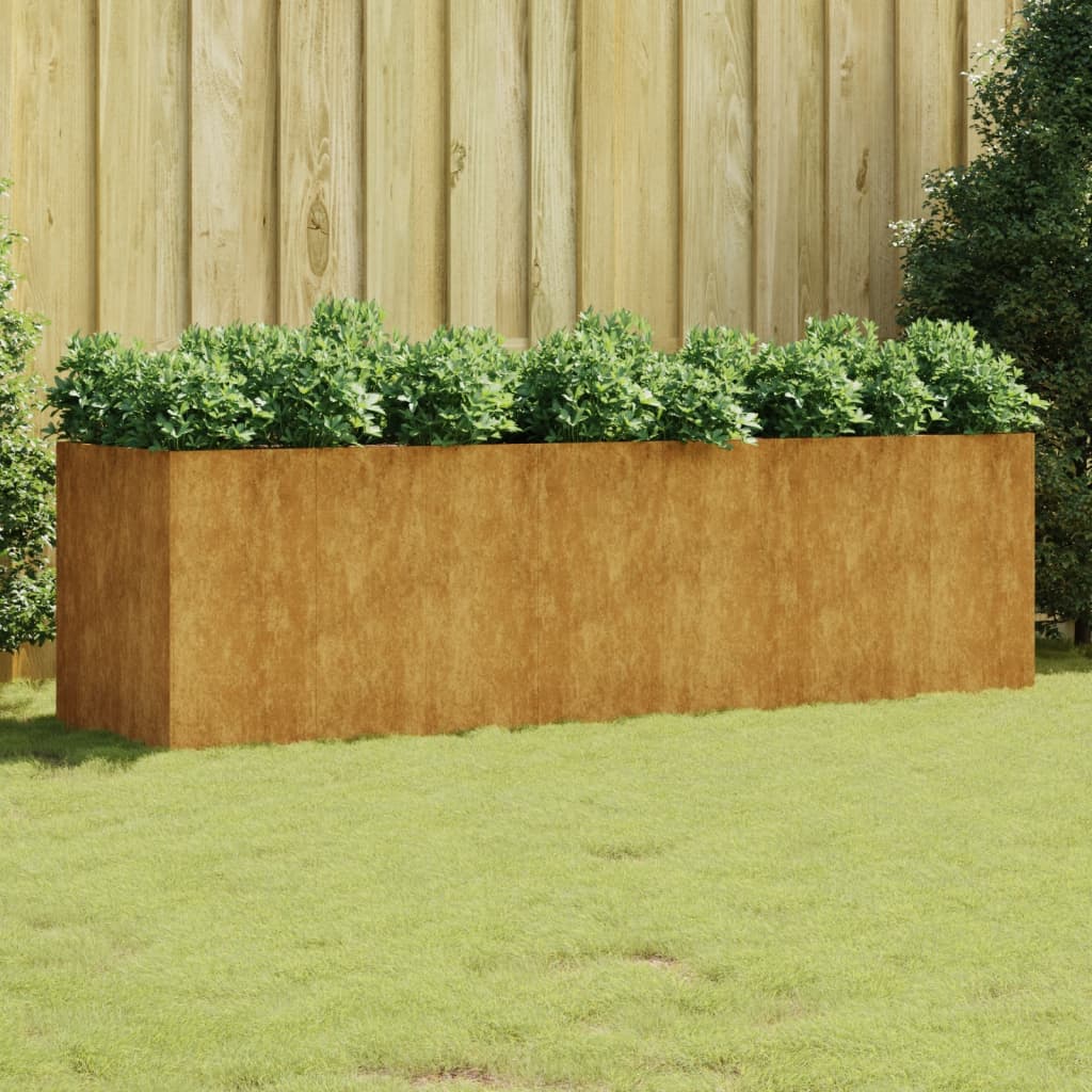 VidaXL Pflanzgefäß erhöht 280x80x80 cm Cortenstahl