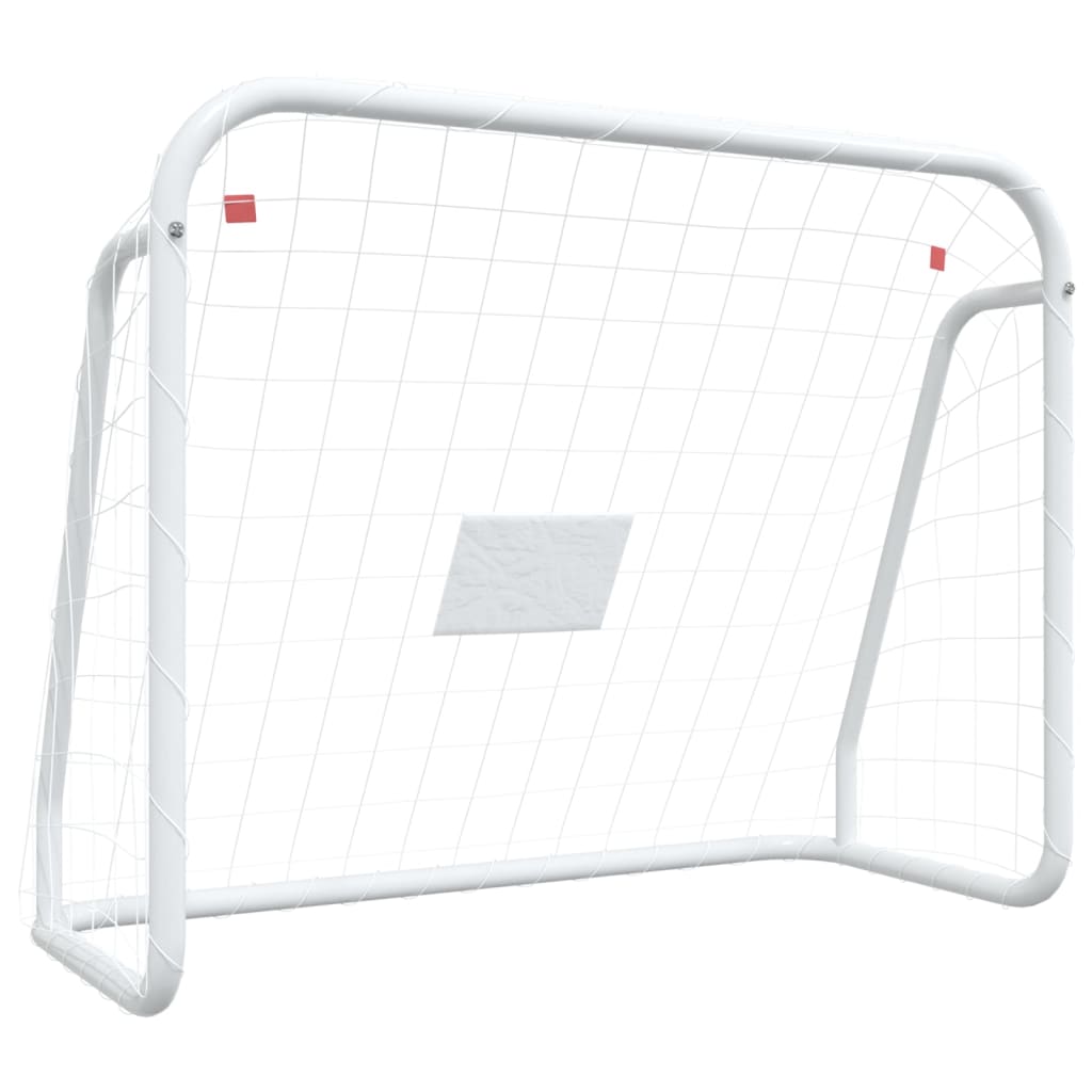 Vidaxl Fussball Zil mam Net 125x96x60 cm Stol a Polyester wäiss