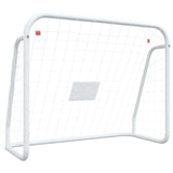 Vidaxl Football Gol con netto 125x96x60 cm in acciaio e poliestere bianco