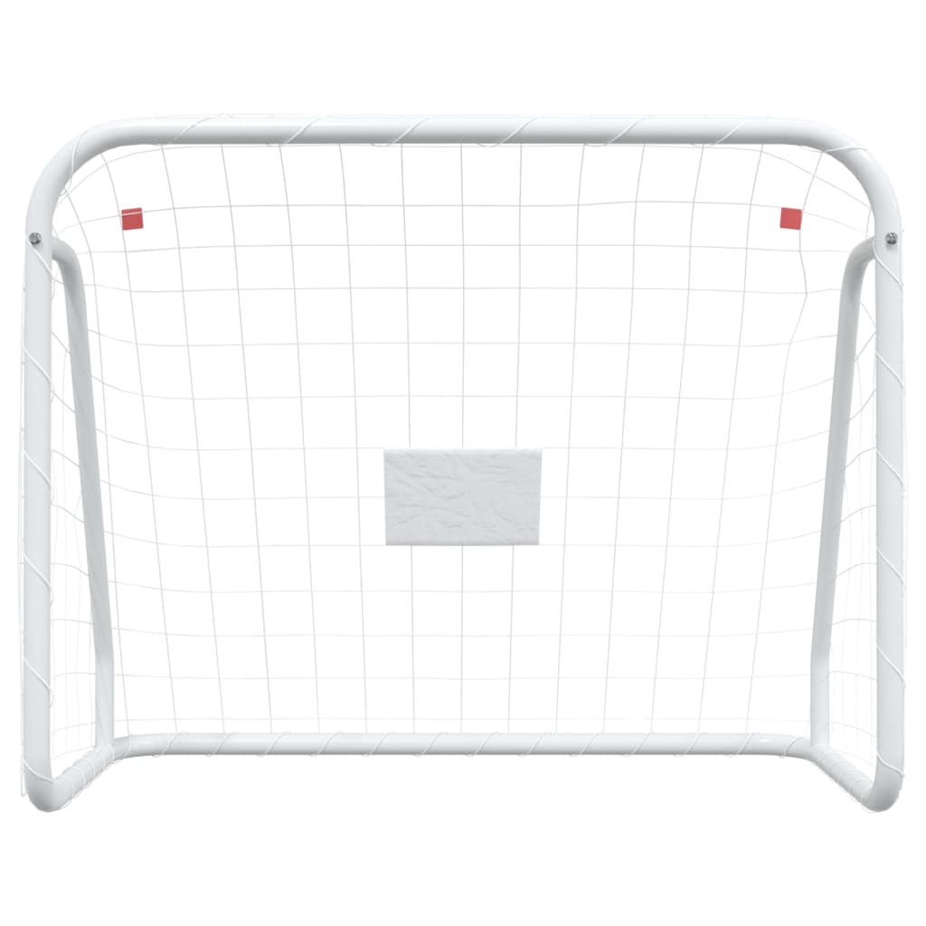 Vidaxl Fussball Zil mam Net 125x96x60 cm Stol a Polyester wäiss