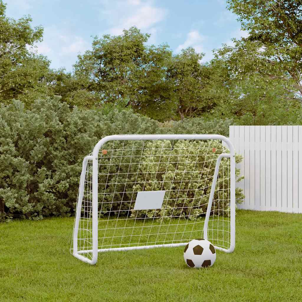 Vidaxx Fußballtor mit Netz 125x96x60 cm Stahl und Polyester weiß