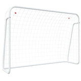 Vidaxl Fussballsam mat Net 214x7x152 cm Stol a Polyester wäiss