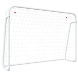 Vidaxx Fußballtor mit Netz 214x75x152 cm Stahl und Polyester weiß