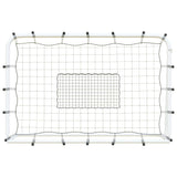 Vidaxl Football Rebounder 184x61x123 cm Stahl und PE -Weiß und Schwarz