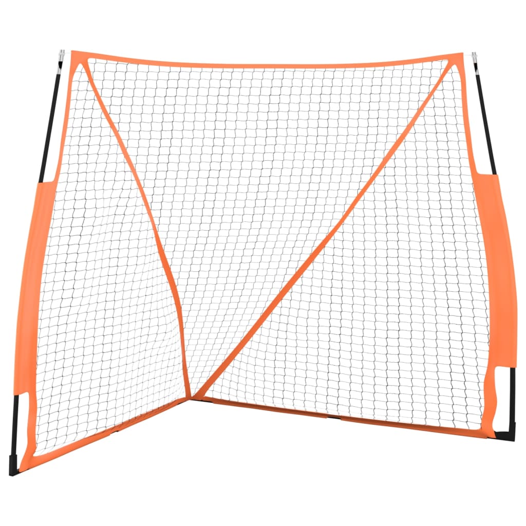 Vidaxl Baseball netto bærbar 183x182x183cm stål polyester oransje svart