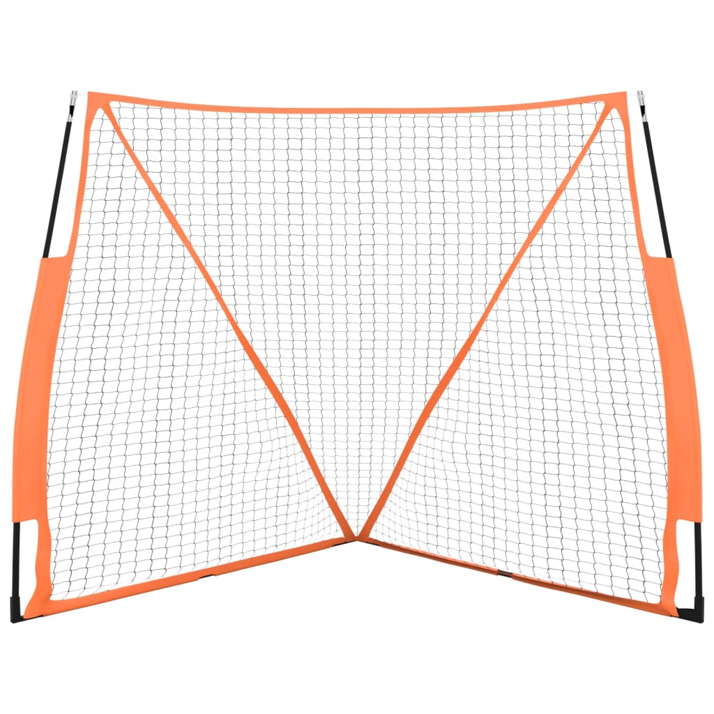 Vidaxl Baseball netto bærbar 183x182x183cm stål polyester oransje svart