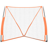 Vidaxl Baseball netto bærbar 183x182x183cm stål polyester oransje svart