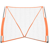 Vidaxl Baseball -Netz tragbar 183x182x183cm Stahl Polyester Orange Schwarz